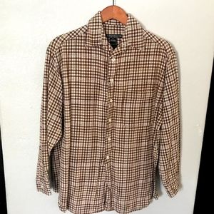 Barneys New York Men's Plaid button down shirt
